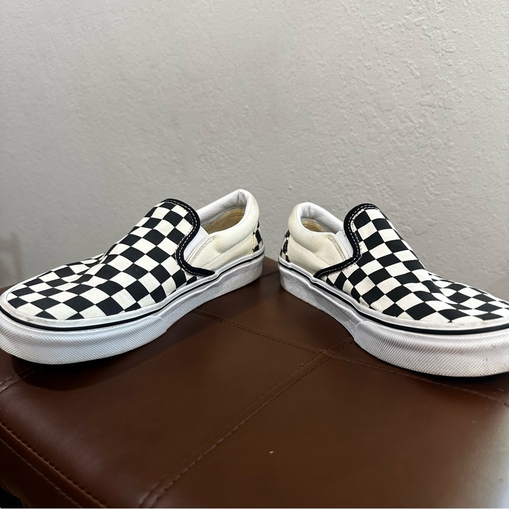 Vans Black and White Checkerboard Slip-Ons - Picture 6 of 6